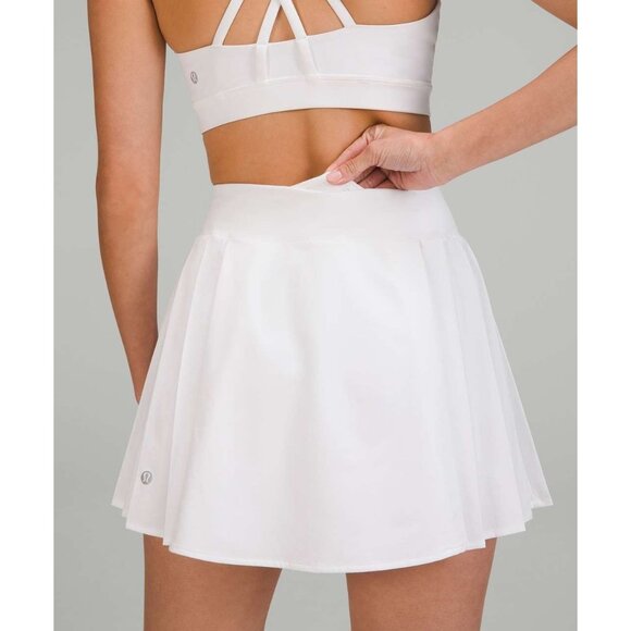 Lululemon Side Pleat High Rise Tennis Skirt Size 8 White - Picture 12 of 13